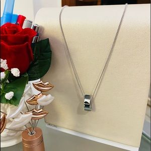 Rosefield Folded charm necklace silver| Rosefield necklace | new